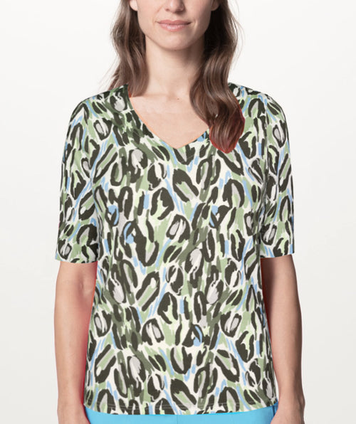 Edira Abstract Leaf Tee - Premium tops from Bianca - Just $120! Shop now at Mary Walter