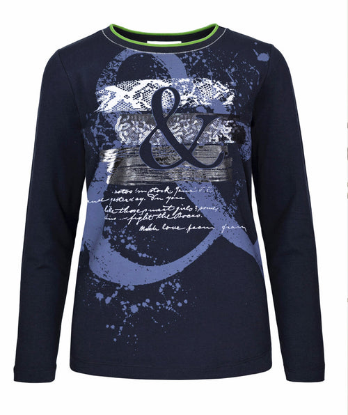 Bianca Ampersand Tee Navy