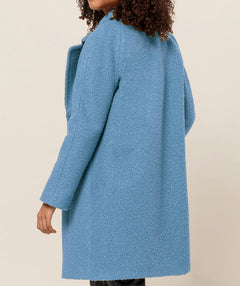 Bianca Boucle Coat Blue Cloud