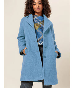 Bianca Boucle Coat Blue Cloud