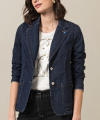 Sunny Dark Denim Blazer - Premium jackets from Bianca - Just $250! Shop now at Mary Walter