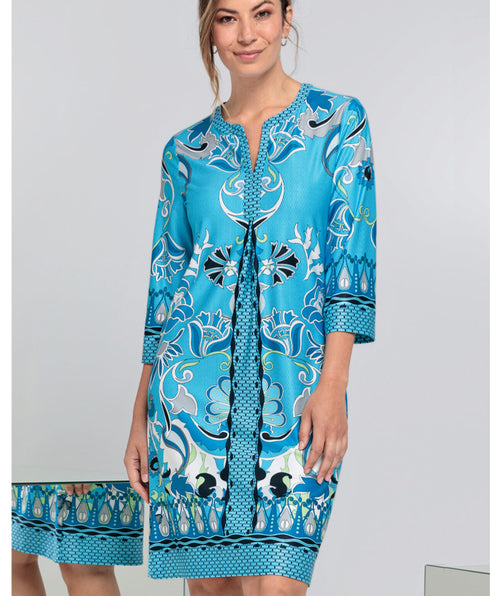 Danilo Border Print Dress - Premium dresses from Bianca - Just $230! Shop now at Mary Walter