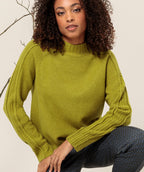 Bianca Rib Detail Pullover Moss