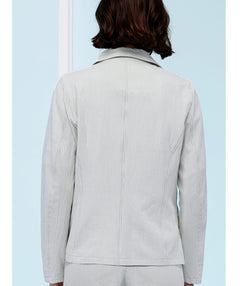 Bianca Delicate Stripe Seersucker Blazer