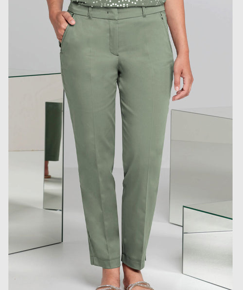 Siena Trouser Palm Green - Premium pants from Bianca - Just $198! Shop now at Mary Walter