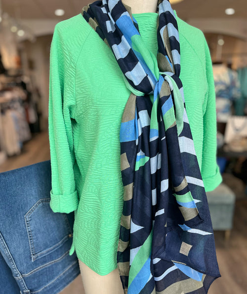 Bianca Navy Pop Scarf