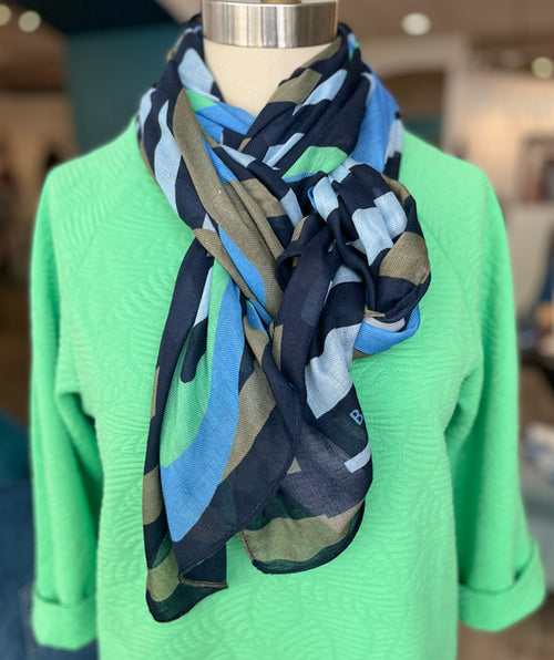 Bianca Navy Pop Scarf