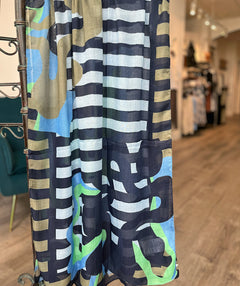 Bianca Navy Pop Scarf