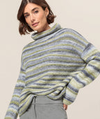 Bianca Slouchy Stripe Pullover Blue Mix