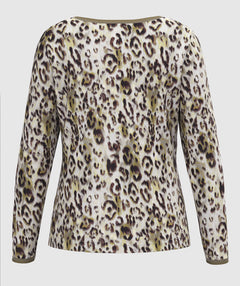Animal Print Tee Green/Grey - Premium tops from Bianca - Just $120! Shop now at Mary Walter