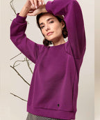 Bianca Textured Lines Top Grape