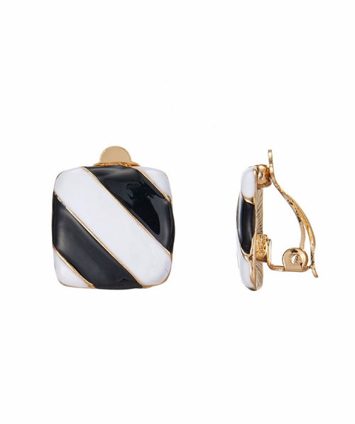 Chic Stripe Clip On Earring