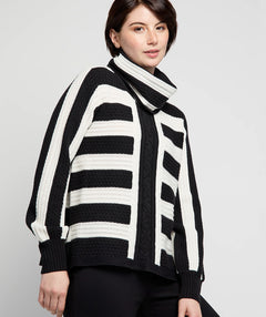 Bylyse Big Stripe Cowl Pullover