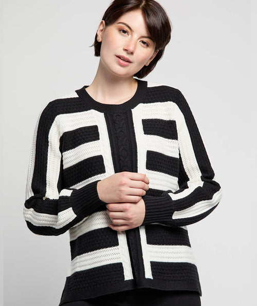 Bylyse Big Stripe Cowl Pullover