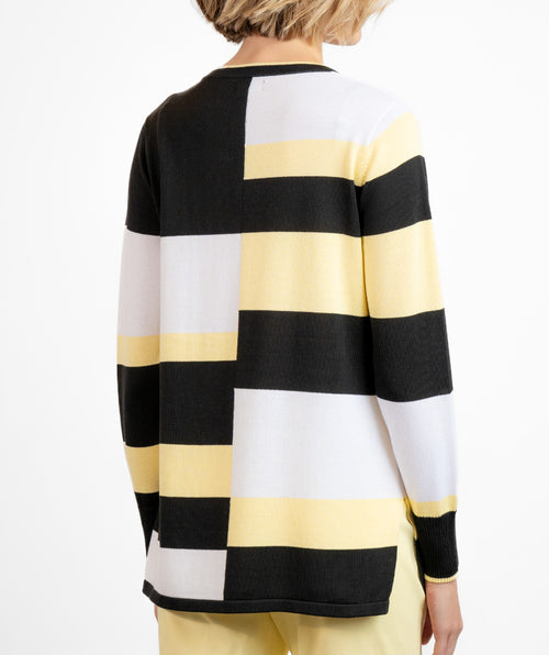 Broken Stripe Pullover Mimosa - Premium sweaters from Bylyse - Just $170! Shop now at Mary Walter