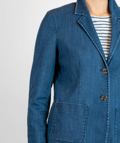 Stretch Denim Blazer - Premium jackets from Bylyse - Just $240! Shop now at Mary Walter