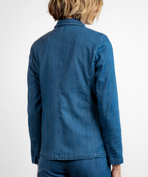 Stretch Denim Blazer - Premium jackets from Bylyse - Just $240! Shop now at Mary Walter