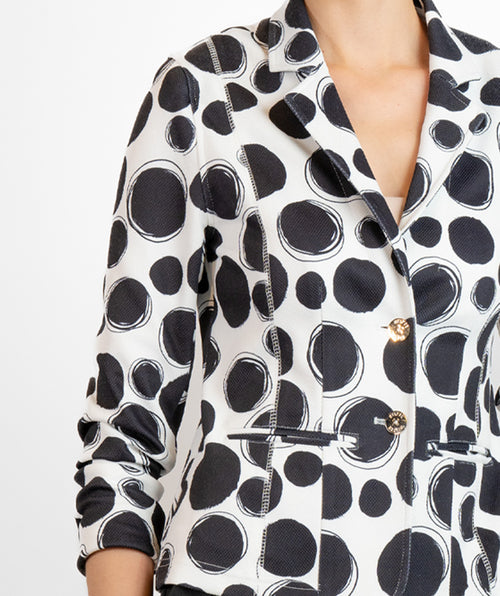 Dot Pique Blazer Black/White - Premium jackets from Bylyse - Just $240! Shop now at Mary Walter