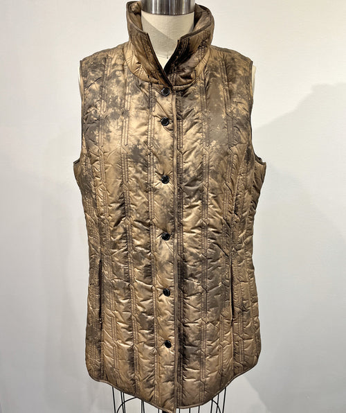 Bronze snap-front vest Size L - Premium Vests from Bylyse - Just $78! Shop now at Mary Walter