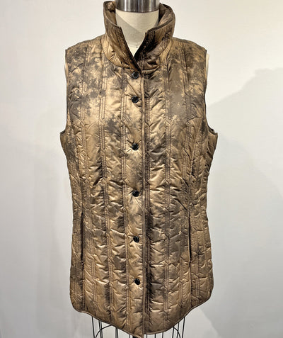 Bronze snap-front vest Size L