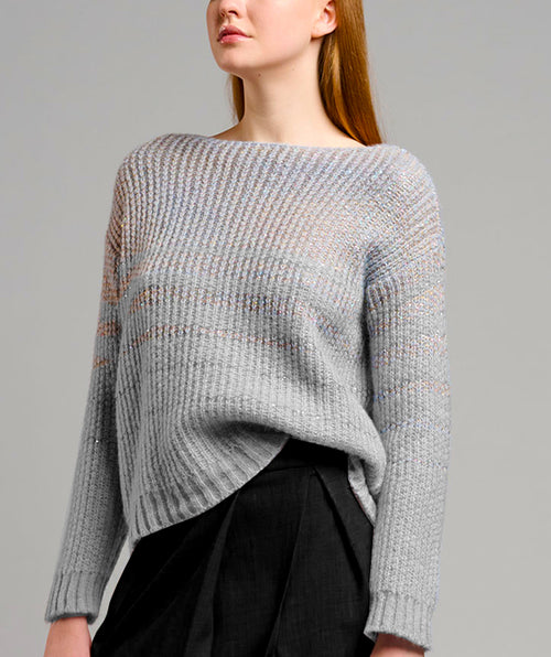 B.Yu Iridescent Paillette Pullover