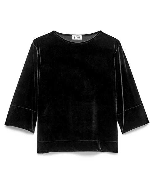 B.Yu Soft Velvet Top Black