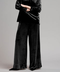 B.Yu Soft Velvet Wide Leg Pant