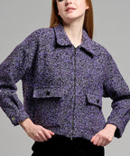 B.Yu Viola Shimmer Tweed Jacket