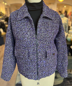 B.Yu Viola Shimmer Tweed Jacket