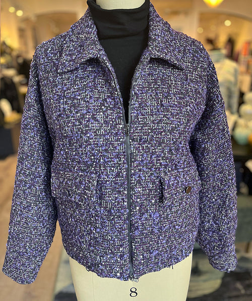 B.Yu Viola Shimmer Tweed Jacket