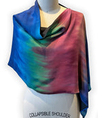 Hand-painted silk capelet