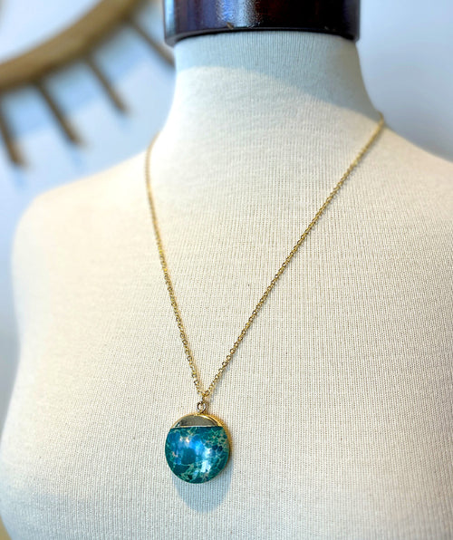 Cori Turquoise Pendant Necklace - Premium necklaces from Mary Walter - Just $35! Shop now at Mary Walter
