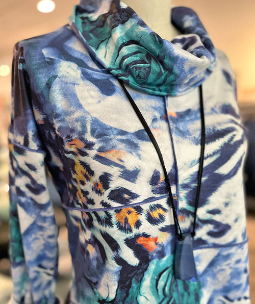 David Cline Autumn Rose Soft Cowl Top