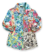 Snap front crinkle shirt garden - Premium tops from David Cline - Just $110! Shop now at Mary Walter