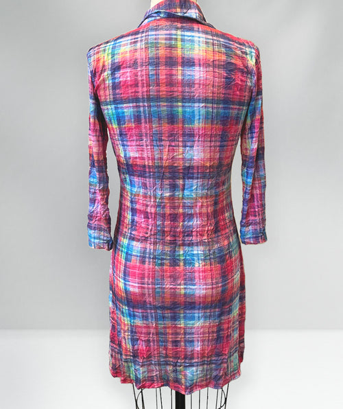 Crinkle dress digital plaid - Premium dresses from David Cline - Just $110! Shop now at Mary Walter
