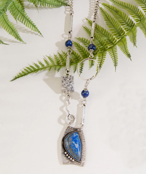 Davina Lapis Pendant Necklace - Premium necklaces from Mary Walter - Just $40! Shop now at Mary Walter