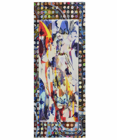 Gavin Abstract Border Scarf