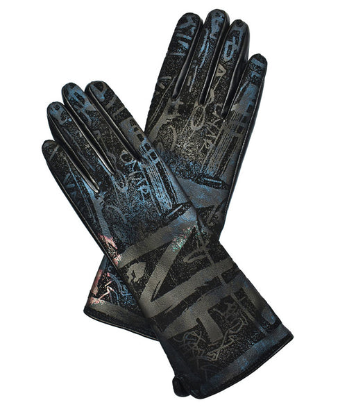 Graffiti Art Leather Gloves