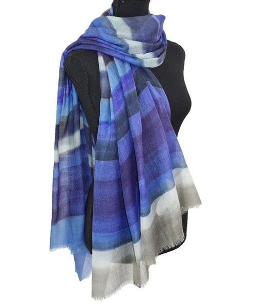 Kathryn Painterly stripe scarf