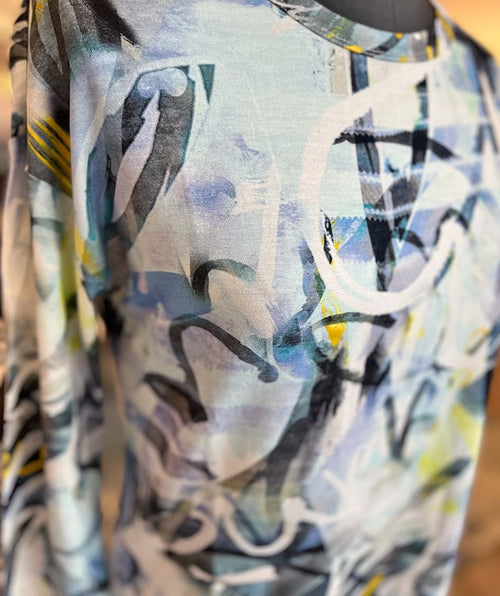 Elliott Lauren Collage Crew Print Jersey Tee