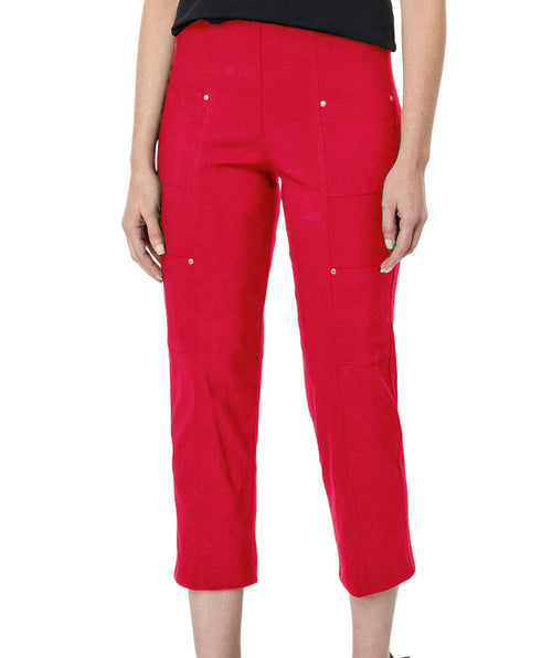 Crop Cargo Pant Red - Premium pants from Elliott Lauren - Just $158! Shop now at Mary Walter