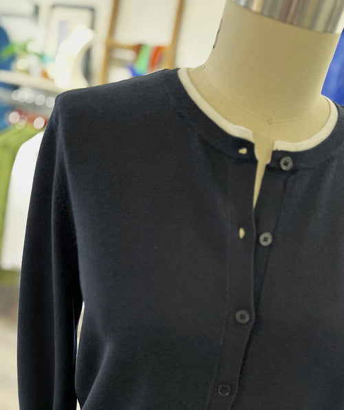 Elliott Lauren Double Layer Detail Cardigan Black