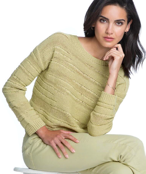 Elliott Lauren Drop Needle Detail Sweater Kelp