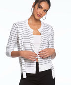 Elliott Lauren Fake Out Cardigan White/Black