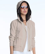 Elliott Lauren Living Proof Sporty Knit Zip Jacket Khaki