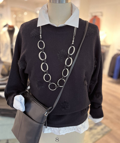 Elliott Lauren On The Dot Black Sweater