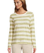 Elliott Lauren Paint Stripe Tee Kelp