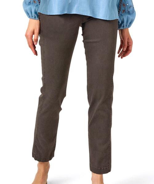 Pull on Jean Chocolate - Premium pants from Elliott Lauren - Just $180! Shop now at Mary Walter