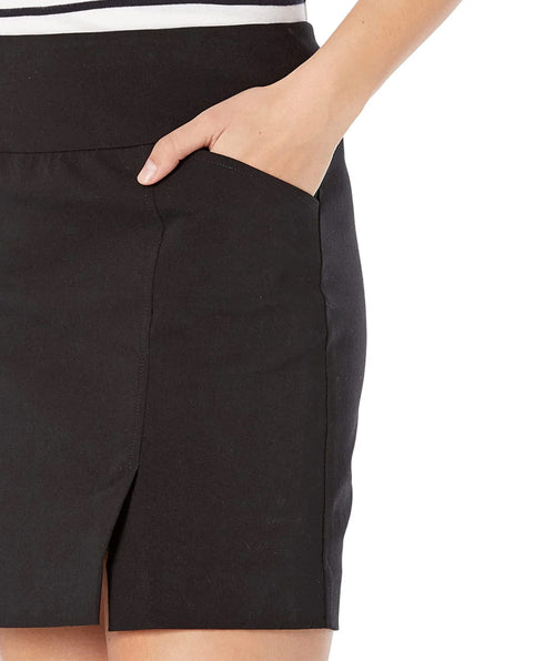 Jupe-short à enfiler avec poches Noir