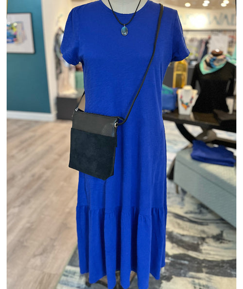 Elliott Lauren Ruffle Hem Tee Dress Royal